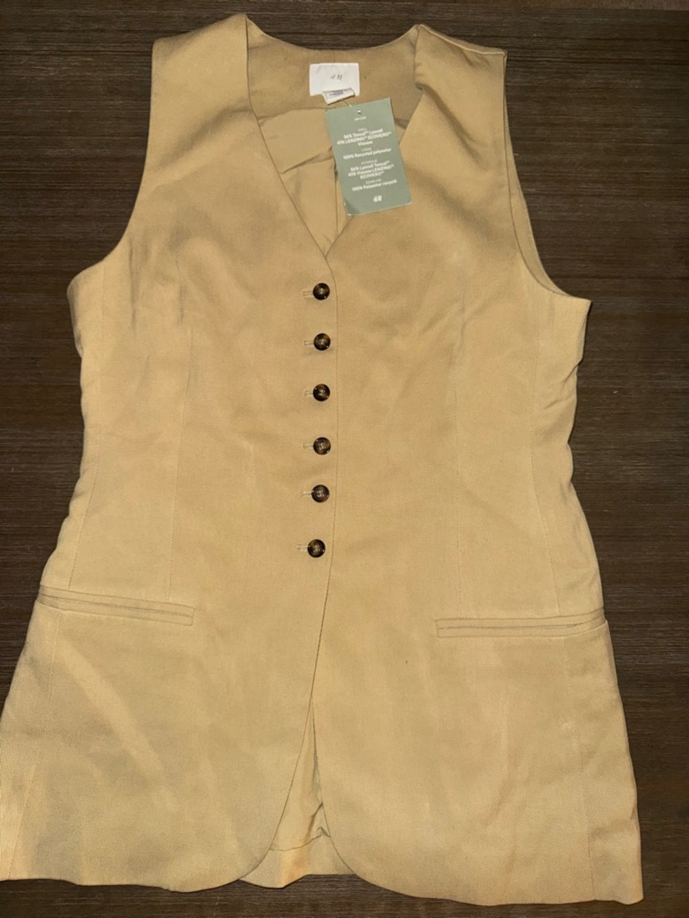 H&M Women's Beige Tailored Suit Vest